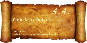 András Antal névjegykártya