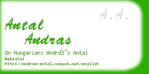 antal andras business card